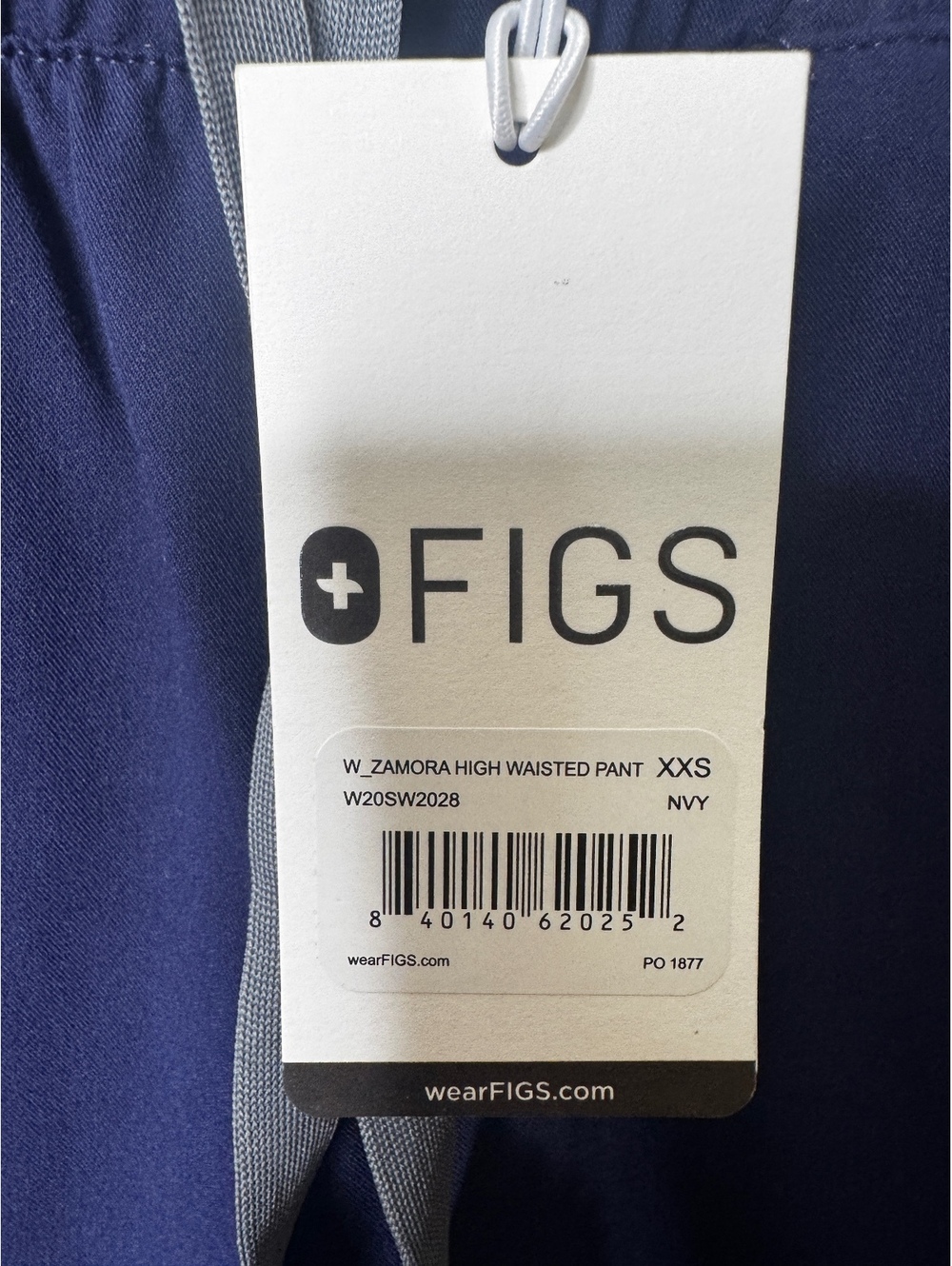 FIGS Womens XXS Zamora High Waisted Jogger Scrub Pants Navy Blue NWT - Picture 2 of 5